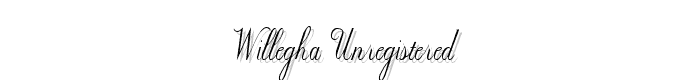 Willegha (Unregistered) font